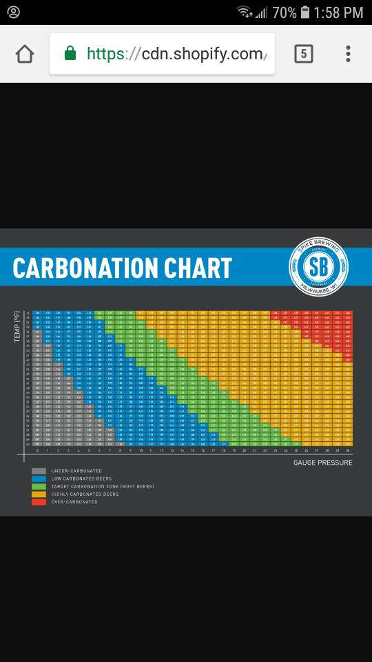Force Carb Chart